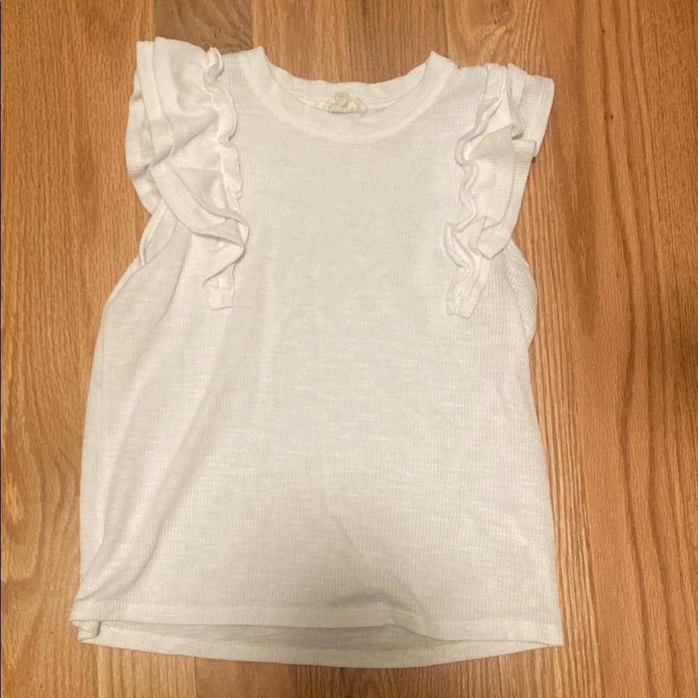 Hayden Girls White Ruffled Kids Top